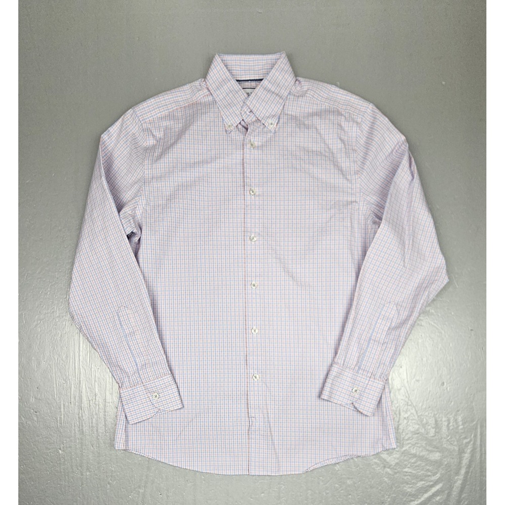 Charles Tyrwhitt Button Down Shirt Mens Medium 15.5-34 Non Iron Slim Fit